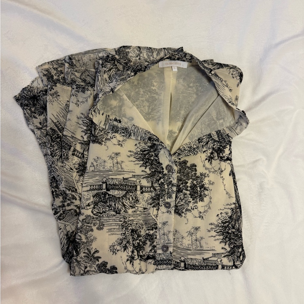 Black and Cream Toile Dress
